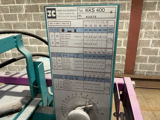 Kaltenbach kks400 industriële metaalcirkelzaag - afbeelding 3 van  19