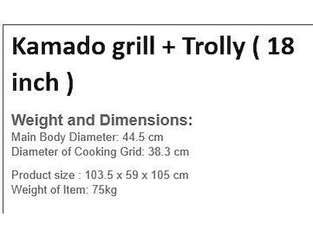 Kamado grill 18inch - afbeelding 2 van  2