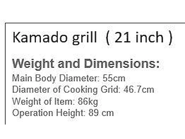 Kamado grill 21inch zwart - afbeelding 2 van  2