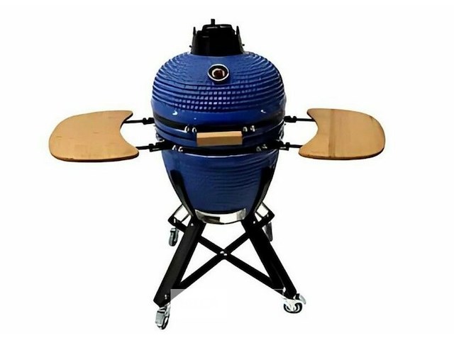 Kamado grill + trolly ( 18 inch | ± 45cm) blauw - afbeelding 1 van  1
