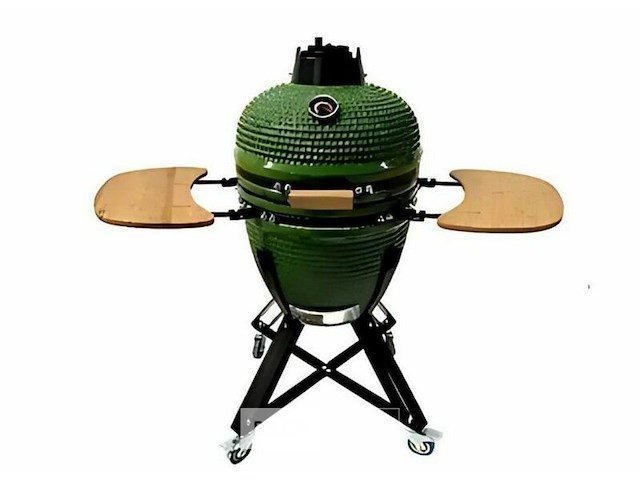 Kamado grill + trolly ( 18 inch | ± 45cm) groen - afbeelding 1 van  1