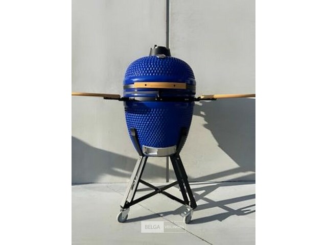 Kamado grill + trolly blauw ( 21 inch | ± 53cm) - afbeelding 1 van  1