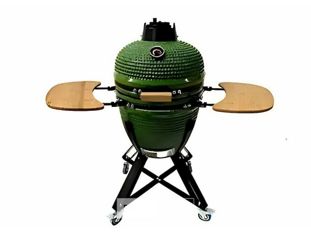 Kamado grill + trolly groen ( 18 inch | ± 45cm) - afbeelding 1 van  1