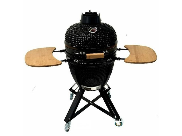 Kamado grill + trolly zwart ( 18 inch | ± 45cm) - afbeelding 1 van  1