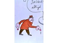 Kamagurka - jacques - inkt en kleurstift op papier - ingelijst - afbeelding 4 van  4