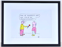 Kamagurka - spraaktechnologie - inkt en kleurstift op papier - ingelijst - afbeelding 1 van  4