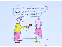 Kamagurka - spraaktechnologie - inkt en kleurstift op papier - ingelijst - afbeelding 2 van  4