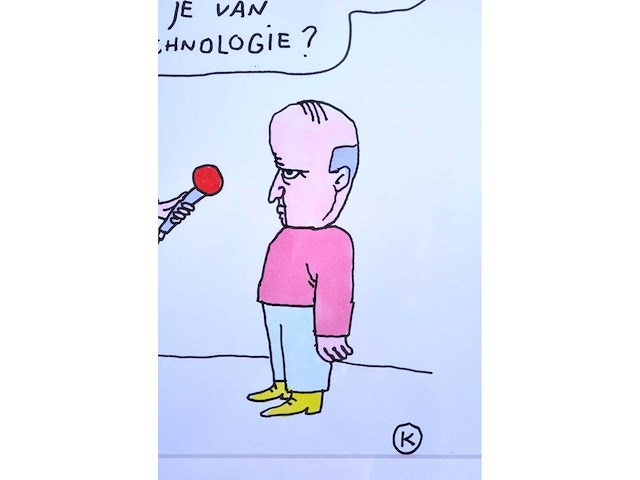 Kamagurka - spraaktechnologie - inkt en kleurstift op papier - ingelijst - afbeelding 4 van  4