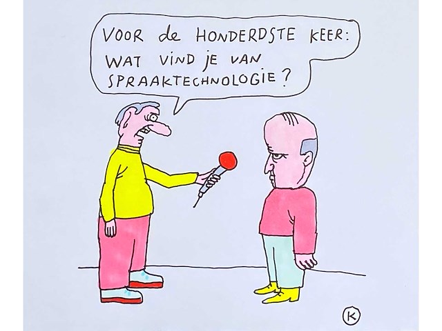 Kamagurka - spraaktechnologie - inkt en kleurstift op papier - ingelijst - afbeelding 1 van  5