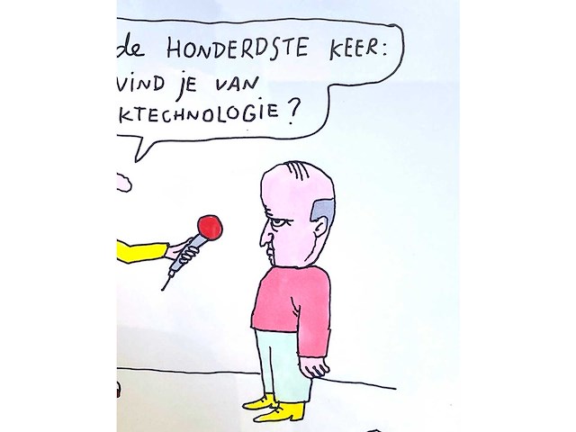 Kamagurka - spraaktechnologie - inkt en kleurstift op papier - ingelijst - afbeelding 3 van  5