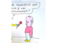 Kamagurka - spraaktechnologie - inkt en kleurstift op papier - ingelijst - afbeelding 3 van  5