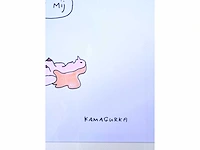 Kamagurka - u bevalt mij - inkt en kleurstift op papier - ingelijst - afbeelding 3 van  4