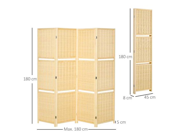Kamerdelerscherm opvouwbare partitie - afbeelding 4 van  6