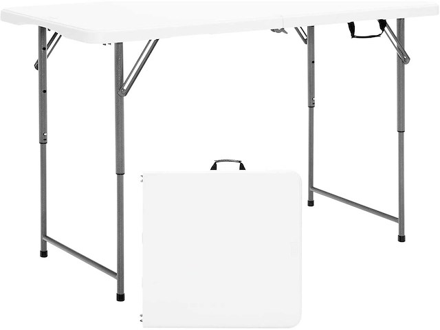 Kampeertafel, draagbare klaptafel met verstelbare hoogte - afbeelding 2 van  4