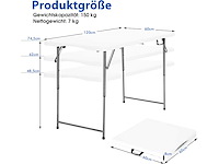 Kampeertafel, draagbare klaptafel met verstelbare hoogte - afbeelding 3 van  4