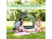 Kampeertent licht opvouwbare tent 2-3 pers. - 2 grote deuren - afbeelding 4 van  4