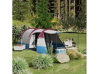 Kampeertent tunnel tent 2-3 per stuk. met lichtgewicht geventileerde veranda waterdichte 2000 mm 3 deuren draagtas inbegrepen