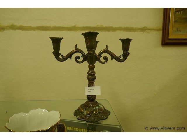 Kandelaar in massief koper - afbeelding 1 van  1