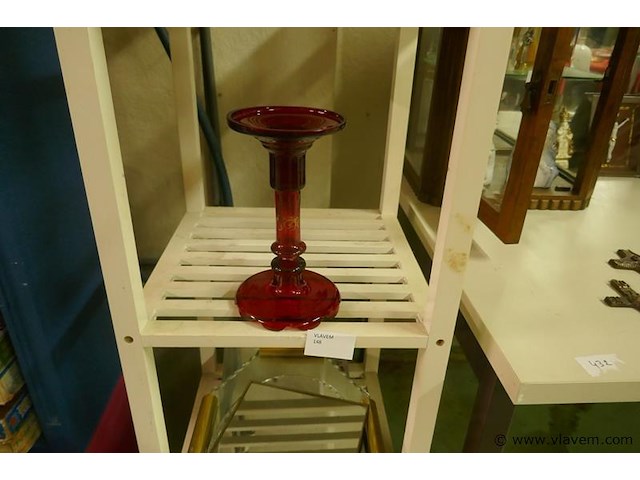 Kandelaar in oud glas - afbeelding 1 van  1