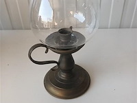 Kandelaar koper en glas - afbeelding 1 van  3