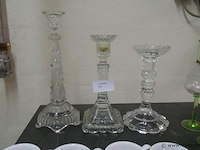 Kandelaars in oud glas - afbeelding 1 van  1