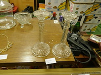 Kandelaars in oud glas - afbeelding 1 van  1