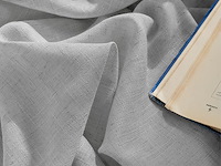 Kant en klaar set gordijnen met ringen grijs 132*260cm - afbeelding 3 van  3