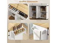 Kantelend keukeneiland, 2 lades, 2 kasten, op wielen - afbeelding 5 van  11