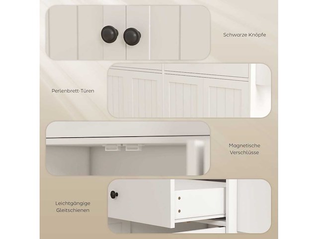 Kantelend keukeneiland, 2 lades, 2 kasten, op wielen - afbeelding 8 van  11