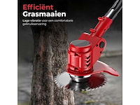 Kantenmaaier - grastrimmer - bosmaaier - incl. 2 accu's en lader - rood - afbeelding 3 van  4