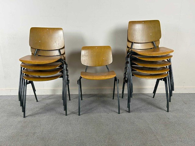Kantine-schoolstoel - canteen chairs (10x) - afbeelding 1 van  6