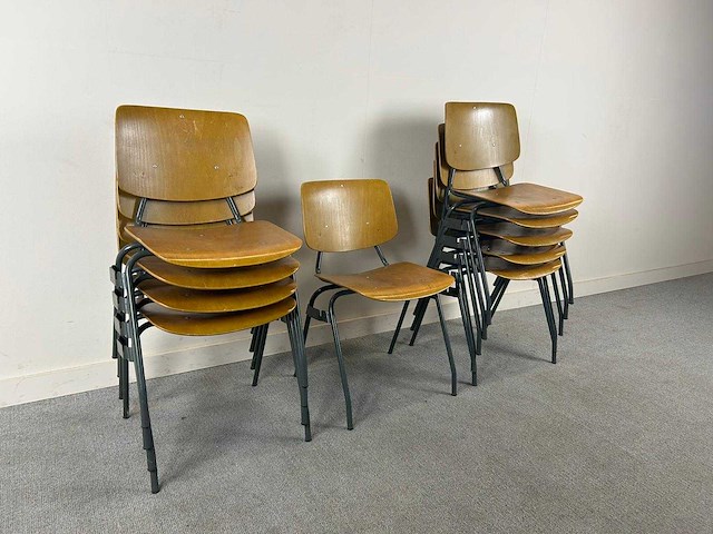 Kantine-schoolstoel - canteen chairs (10x) - afbeelding 2 van  6