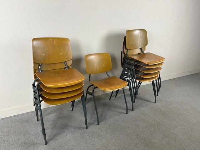 Kantine-schoolstoel - canteen chairs (10x) - afbeelding 4 van  6
