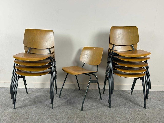 Kantine-schoolstoel - canteen chairs (10x) - afbeelding 5 van  6