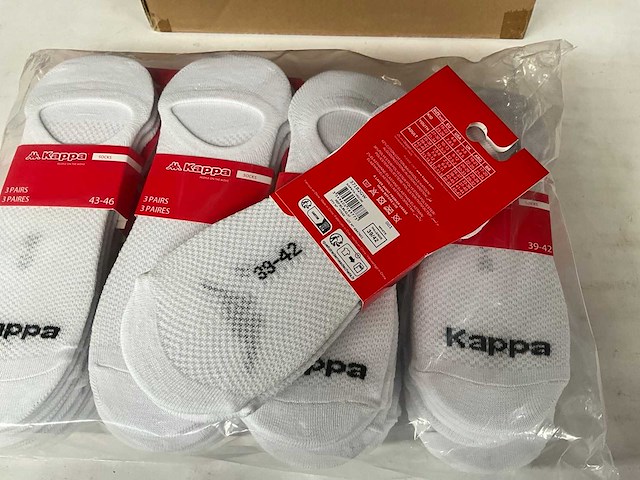 Kappa sneaker sokken wit verpakking 3 stuks (20x) - afbeelding 2 van  2