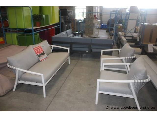 Kapra loungeframe 2x 1 + 2 | 2x kapra zit en rugkussen voor 1-zit: vulling kussen: ezy-dry; - afbeelding 1 van  3