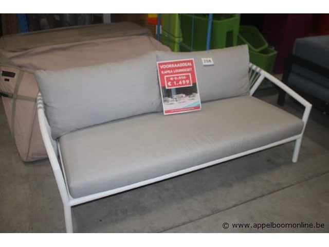 Kapra loungeframe 2x 1 + 2 | 2x kapra zit en rugkussen voor 1-zit: vulling kussen: ezy-dry; - afbeelding 2 van  3