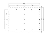 Kapschuur billund xl, basispakket red class wood 605 x 460 cm - afbeelding 2 van  3