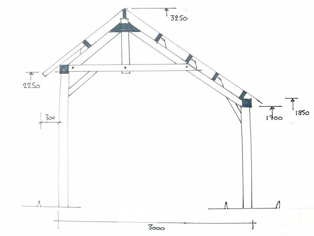 Kapschuur douglas afm 810x460x325cm bxdxh in cm - afbeelding 6 van  14
