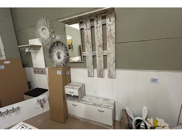 Kapstok met spiegel, kastje - afbeelding 2 van  5