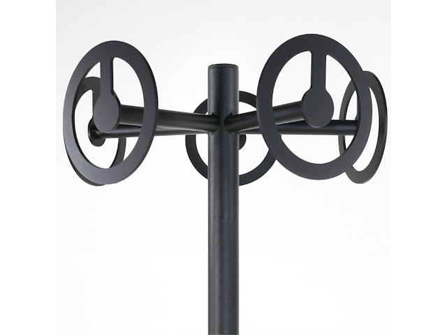 Kapstok wheel 5 haken-zwart - afbeelding 2 van  3