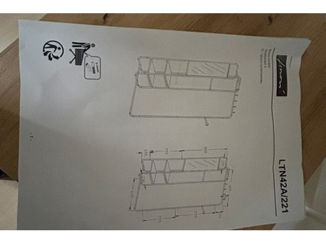 Kapstokrek met spiegel - afbeelding 3 van  4