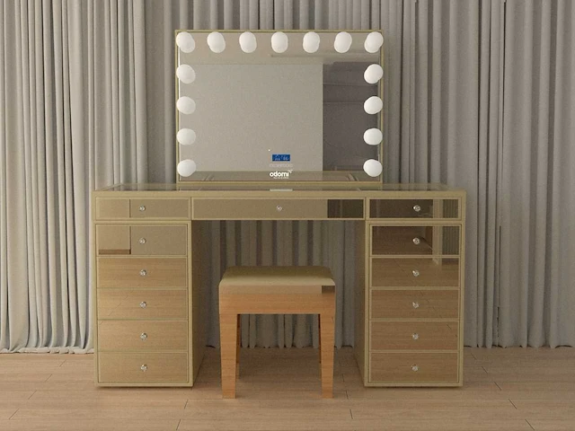 Kaptafel - vonato - 0 - kaptafel met spiegel en kruk - afbeelding 1 van  12