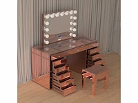 Kaptafel - vonato - roseaura - 0 - kaptafel met spiegel en kruk - afbeelding 7 van  12