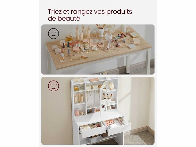 Kaptafel met led-verlichting, 3 lichtkleuren - afbeelding 3 van  8