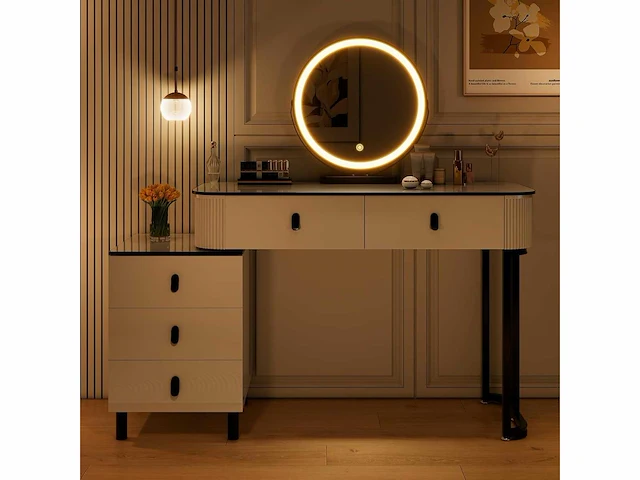 Kaptafel met verstelbare led-spiegel, 3 kleuren - afbeelding 5 van  9