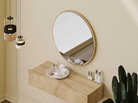 Kaptafel princesse - 82x30x15cm - met spiegel - eikdecor - afbeelding 4 van  6