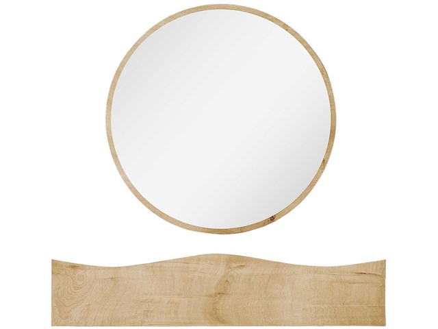 Kaptafel princesse - 82x30x15cm - met spiegel - eikdecor - afbeelding 5 van  6