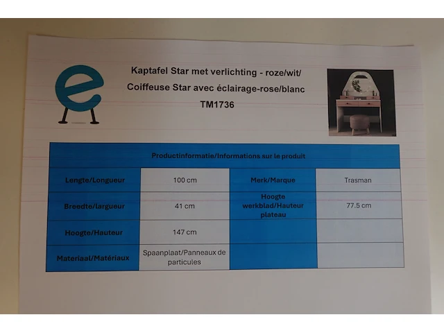 Kaptafel star - afbeelding 4 van  6