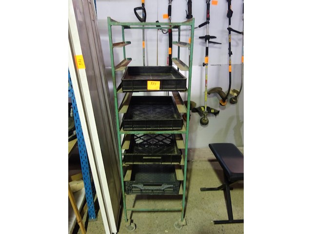 Kar op wielen voor platte bakken - afbeelding 1 van  1